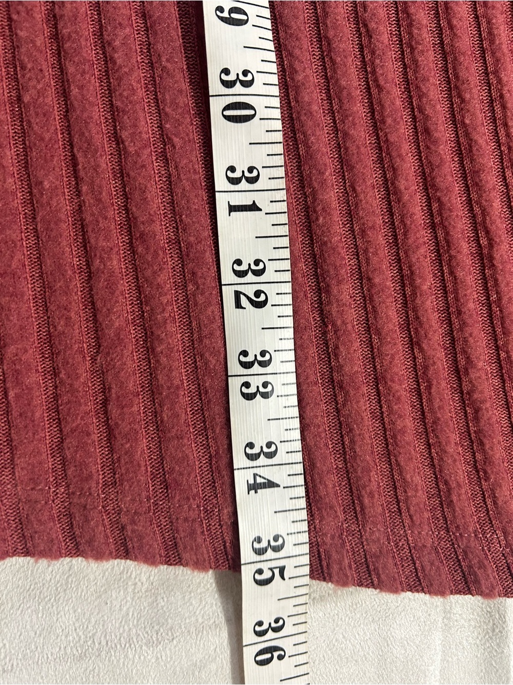Rust Ribbed Cowl Neck Ruched Sweater Dress L - Picture 7 of 7